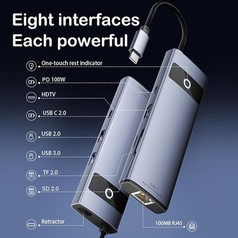 قاعدة حامل بخار 6 في 1 - HDMI 2.0، 4K@60 هرتز، إيثرنت، منفذ USB-C للشحن السريع 100 وات، ملحقات سطح البخار USB 3.0، محطة حامل سطح البخار لسطح البخار الصمام، ASUS ROG Ally، iPhone 15 in Kuwait
