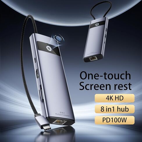 قاعدة حامل بخار 6 في 1 - HDMI 2.0، 4K@60 هرتز، إيثرنت، منفذ USB-C للشحن السريع 100 وات، ملحقات سطح البخار USB 3.0، محطة حامل سطح البخار لسطح البخار الصمام، ASUS ROG Ally، iPhone 15 in Kuwait