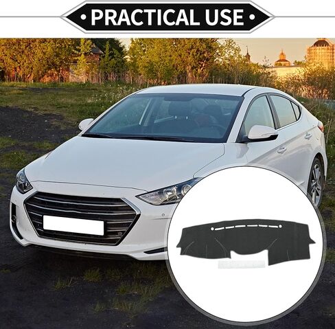Dash Cover Compatible for Hyundai Veracruz 2007-2012, Non-Slip Polyester Silicone Gray Front Dashboard Cover Pad Carpet in Saudi Arabia