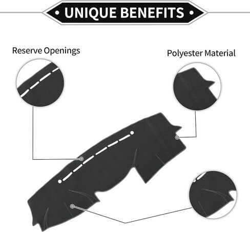 Dash Cover Compatible for Hyundai Veracruz 2007-2012, Non-Slip Polyester Silicone Gray Front Dashboard Cover Pad Carpet in Saudi Arabia