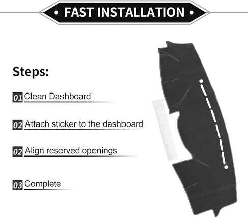 Dash Cover Compatible for Hyundai Veracruz 2007-2012, Non-Slip Polyester Silicone Gray Front Dashboard Cover Pad Carpet in Saudi Arabia