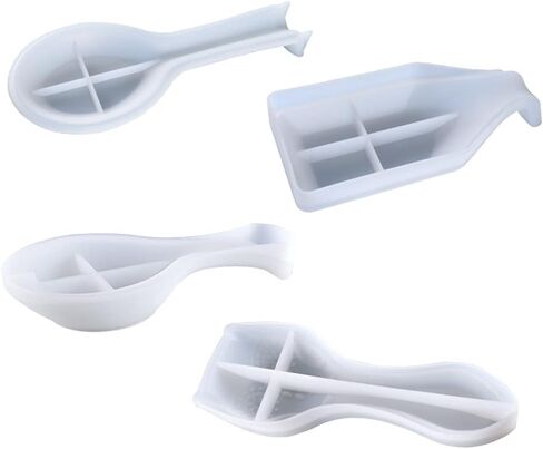 Creative Epoxy Resin Mold, Spoon Fork Holder Pad DIY Silicone Mold Spatula Rack Utensil Tray Silicone Mold in Saudi Arabia