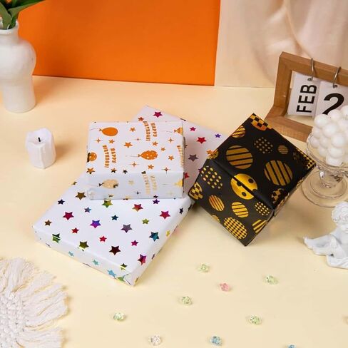 Linnoptimix Christmas Wrapping Paper Rolls -White Red Green Wrapping paper 3 LARGE ROLL-27inch*78 inch per roll Colorful (Christmas White/Red/Green（006）) in Kuwait