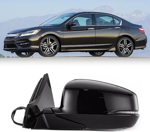 Right Passenger Side Mirror Fits for 2013-2017 Honda Accord w/Power Glass Heated Turn Signals and Camera Match White Replace 76200-T2G-A61ZH (12Pins) in Saudi Arabia