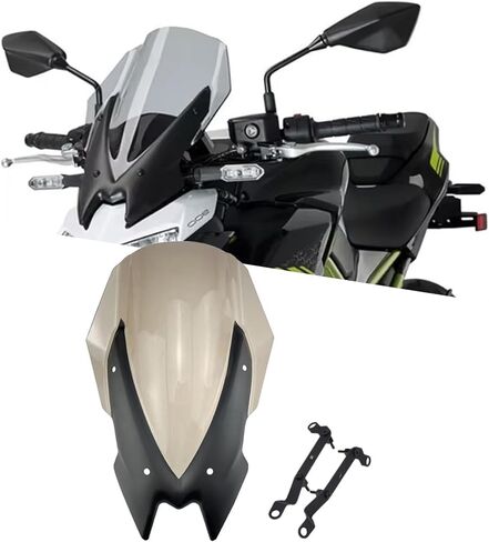 For Z900 Z650 z900 z650 2024 2023 2022 2021 2020 accessories heightened competition front windshield deflector windshield motorcycle fairing windshield front windshield visor (Ink grey) in Saudi Arabia