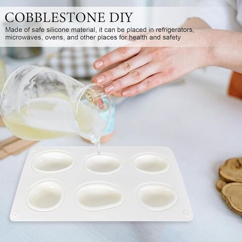 Pebbles Stone Molds, 3D Stone Silicone Molds,Elliptical Pebble Stone Mold, Stone Molds for Baking Mousse Cake, Dessert Mousse Cake Candle Soap Making Mold in Saudi Arabia