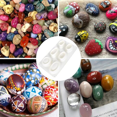 Pebbles Stone Molds, 3D Stone Silicone Molds,Elliptical Pebble Stone Mold, Stone Molds for Baking Mousse Cake, Dessert Mousse Cake Candle Soap Making Mold in Saudi Arabia