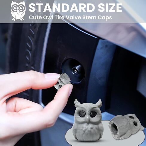 Little Owl Tire Valve Stem Caps – Cute Wheel Decor – Set of 4 – Fits Standard Schrader Valve Stems in Saudi Arabia