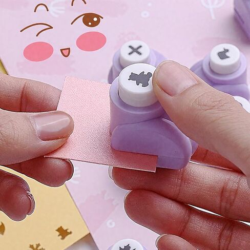 Pawfect Prints Dog Paw Paper Punch, Mini Craft Punch Set for Scrapbooking, Card Making, Journaling, DIY Decoration, Purple Embosser with 1cm Pattern in Saudi Arabia