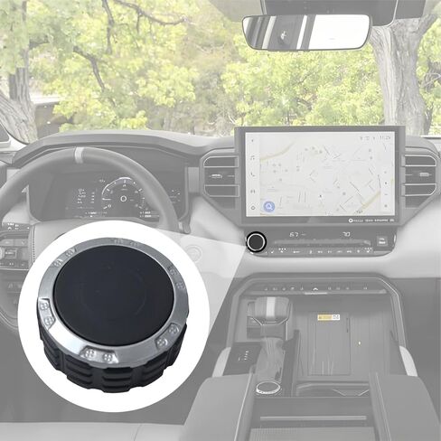 مقبض الصوت يستبدل 2022-2025 Toyota Tundra Sequoia، مقبض التحكم في الراديو متوافق مع شاشة 14 بوصة، OE 86128-0C060، 86128-0C050، 86128-AN010 أسود إصلاح أزرار الصوت السائبة أو التالفة in Kuwait