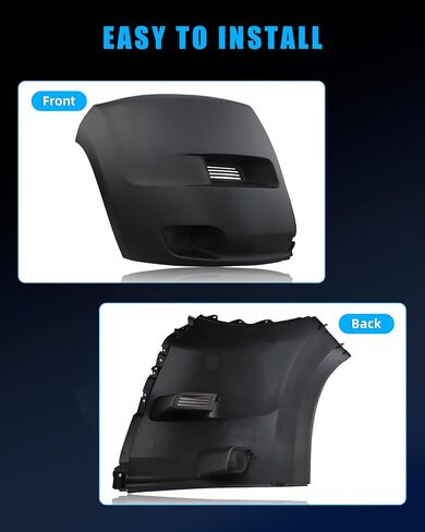 Front Right Passenger Bumper Corner Cover Side End Cap with Flare Molding Trim (No Fog Light) for 2014-2018 RAM Promaster 1500/2500/3500 (3.0L I4, 3.6L V6) Cargo Van 4 Door, Replace 1ZT91LAHAA in Saudi Arabia