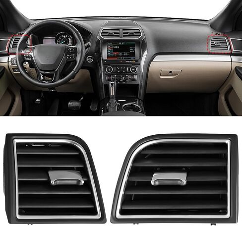 2PCS Front Dashboard Air Vent Assembly Compatible with Ford Explorer 2016-2019 Replace FB5Z-19893CE FB5Z-19893CF Left and Right Air Conditioner Outlet Vent in Saudi Arabia