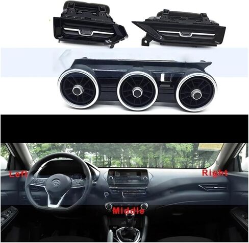 منفذ مكيف الهواء للوحة أجهزة القياس الأمامية فتحات تهوية متوافقة مع Nissan Sentra 2020-2024 شبكة تهوية أمامية لوحدة التحكم المركزية (فتحة تهوية صغيرة) in Kuwait