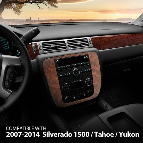 إطار راديو ANDPLAY متوافق مع Chevy Silverado 1500 Tahoe GMC Sierra 1500 Yukon 2007 2008 2009 2010 2011 2012 2013 2014 15211886 26887440 15247458 بني in Kuwait