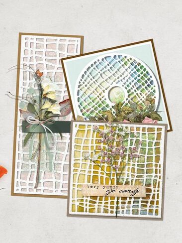 Rectangular Frame Die Cuts for Card Making, Square Circle Background Cutting Dies Hollow Geometric Gird Dies Stencils Embossing Template for Scrapbooking DIY Cards Album Crafts Supplies in Saudi Arabia