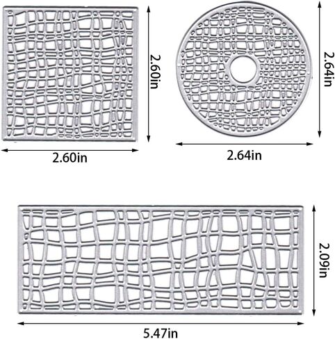 Rectangular Frame Die Cuts for Card Making, Square Circle Background Cutting Dies Hollow Geometric Gird Dies Stencils Embossing Template for Scrapbooking DIY Cards Album Crafts Supplies in Saudi Arabia