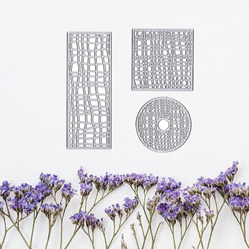 Rectangular Frame Die Cuts for Card Making, Square Circle Background Cutting Dies Hollow Geometric Gird Dies Stencils Embossing Template for Scrapbooking DIY Cards Album Crafts Supplies in Saudi Arabia