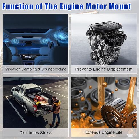 طقم تثبيت محرك المحرك متوافق مع 2011-2013 Kia Sorento 2.4L 3.5L FWD، لـ 2010-2012 Hyundai Santa Fe 2.4L 3.5L FWD لاستبدال OE# A7195 / A7196 / A7198 / A71018 مجموعة من 4 in Kuwait