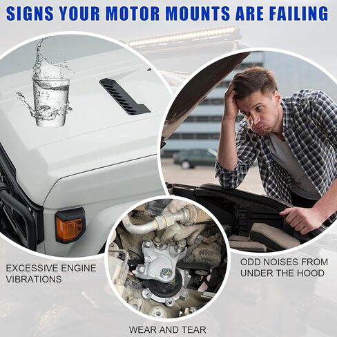 طقم تثبيت محرك المحرك متوافق مع 2011-2013 Kia Sorento 2.4L 3.5L FWD، لـ 2010-2012 Hyundai Santa Fe 2.4L 3.5L FWD لاستبدال OE# A7195 / A7196 / A7198 / A71018 مجموعة من 4 in Kuwait