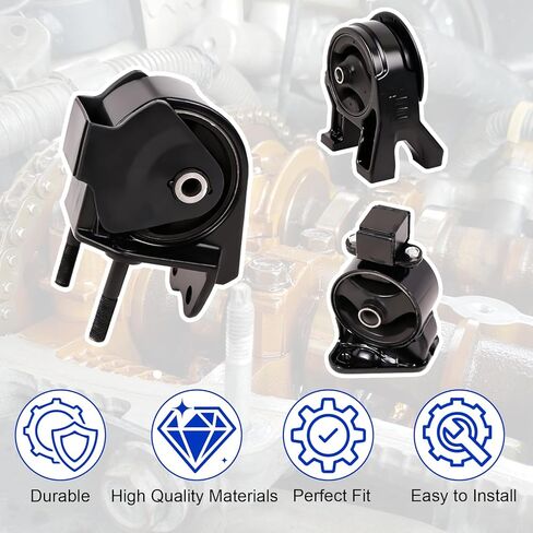 طقم تثبيت محرك المحرك متوافق مع 2011-2013 Kia Sorento 2.4L 3.5L FWD، لـ 2010-2012 Hyundai Santa Fe 2.4L 3.5L FWD لاستبدال OE# A7195 / A7196 / A7198 / A71018 مجموعة من 4 in Kuwait