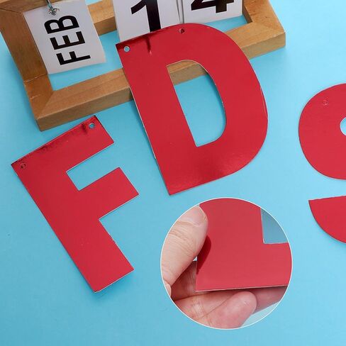 مجموعة لافتة DIY مع حروف حمراء ساطعة، لافتات عيد ميلاد قابلة للتخصيص، لافتة التخرج، لافتات معلقة مخصصة لحفلات التخرج وحفلات الزفاف وديكور حمام الطفل (أحمر فاتح) in Kuwait