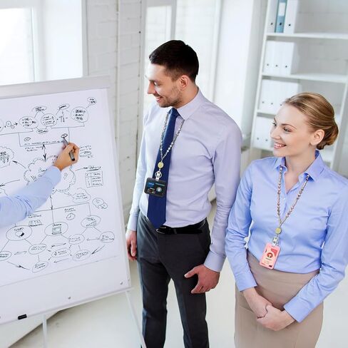 2 حزمة حامل شارة هوية بكرة شارة قابلة للسحب شديدة التحمل مع حبل قابل للانفصال وحلقة مفاتيح قابلة للسحب مع حامل بطاقات الهوية وحامل هوية تكتيكي رائع مع مشبك (2pack-أسود-مربع) in Kuwait