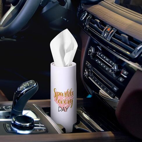 Yinder 4 Pcs Car Tissues Boxes Travel Cylinder Tissue Refill 7 x 2.6 Inch Large Capacity Car Tissues Cylinder Holder Hawaiian Floral Animal Round Tissue Box(Boss Lady Style) in Saudi Arabia