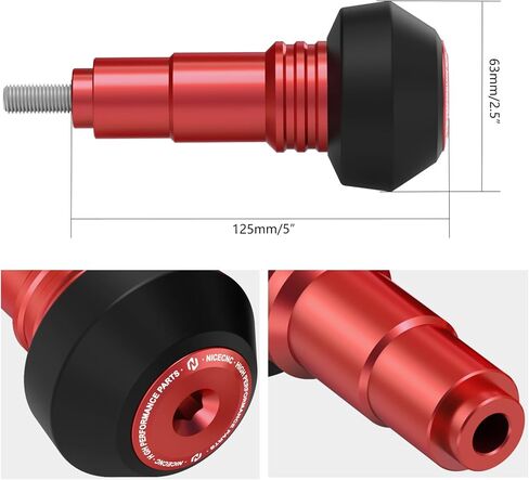 NICECNC إطار دراجة نارية المتزلجون حامي تحطم الحرس متوافق مع 690 Enduro SMC SMC R 2008-2024، متوافق مع Husqvarna 701 Supermoto/Enduro 2016-2024، الألومنيوم، أسود in Saudi Arabia