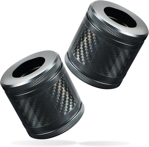 Crash Bar CNC Carbon Fiber Inlay Sliders Decorative Wheels Rotatable End Caps Fits for 1.25" Front Engine Guard Rear Saddlebag Guard CNC 60mm (Red) in Saudi Arabia