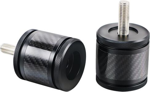 Crash Bar CNC Carbon Fiber Inlay Sliders Decorative Wheels Rotatable End Caps Fits for 1.25" Front Engine Guard Rear Saddlebag Guard CNC 60mm (Red) in Saudi Arabia
