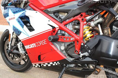 T-Rex Racing All Years Ducati 848/1098 / 1198 / R/S/SP زلاقات بإطار بدون قطع - أحمر in Kuwait