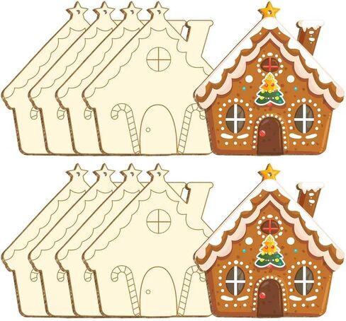 12 Pcs Christmas Photo Frame Picture Ornaments Wooden Christmas Picture Frame for Tree Decoration DIY Xmas Photo Frame Keepsakes Party Decorations in Saudi Arabia