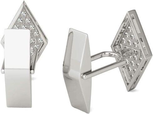 Black Diamonds Cufflinks 14K White Gold AGS Certified 1.00 Ctw. in Saudi Arabia