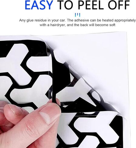 2 PCS Car Rear Tail Light Stickers, 18.9" x 11.81" Honeycomb Graphic Taillight Decal, Waterproof DIY Taillight Tint Film Sheet, Universal Light Cover Modification (Black) in Saudi Arabia