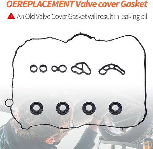 HiSport Valve Cover Gasket Seal - Compatible with Buick Envision Regal TourX Cadillac ATS CT6 CTS Chevy Camaro Malibu Limited Traverse GMC Acadia Canyon 2.0L 2.5L 2013-2018 - Replace 12635953 in Kuwait