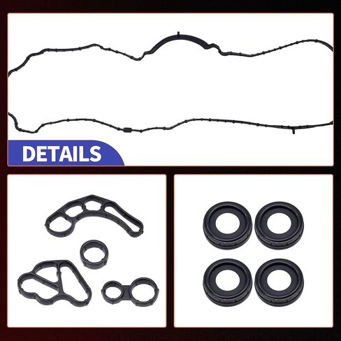 HiSport Valve Cover Gasket Seal - Compatible with Buick Envision Regal TourX Cadillac ATS CT6 CTS Chevy Camaro Malibu Limited Traverse GMC Acadia Canyon 2.0L 2.5L 2013-2018 - Replace 12635953 in Kuwait