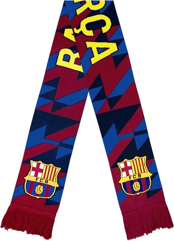Icon Sports FC Barcelona Reversible Soccer Scarf, Red, One Size, (FCB22SC) in Kuwait
