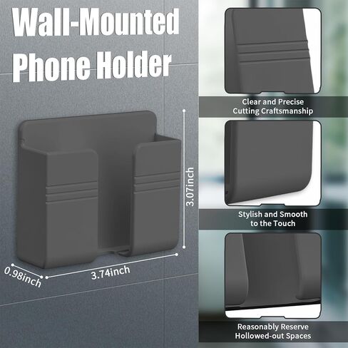3-Pack Hole-Free Remote Holder Universal– Eliminates Need to Drill Holes in Your Wall (Grey) in Saudi Arabia