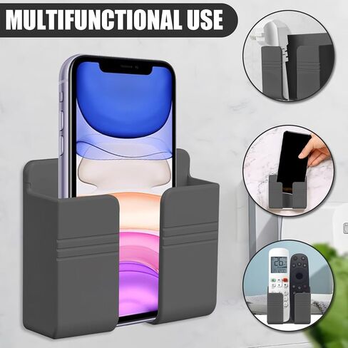 3-Pack Hole-Free Remote Holder Universal– Eliminates Need to Drill Holes in Your Wall (Grey) in Saudi Arabia