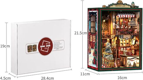 DIY Ancient Library Book Nook Kit, Wooden 3D Puzzle with LED Light, Miniature Bookshelf Model, Cultural Decor for Adults, 411 Pieces (Ancient Library) in Saudi Arabia