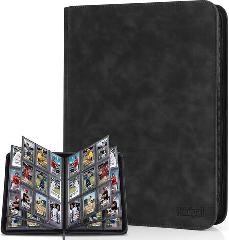 Trading Card Binder, 9 Pocket Card Collection Binder for 540 Cards, Premium Card Book Double Sided Pocket, Collector Album Card Holder Folder for TCG PM MTG OPCG YGO Sports Cards (Grey) in Saudi Arabia