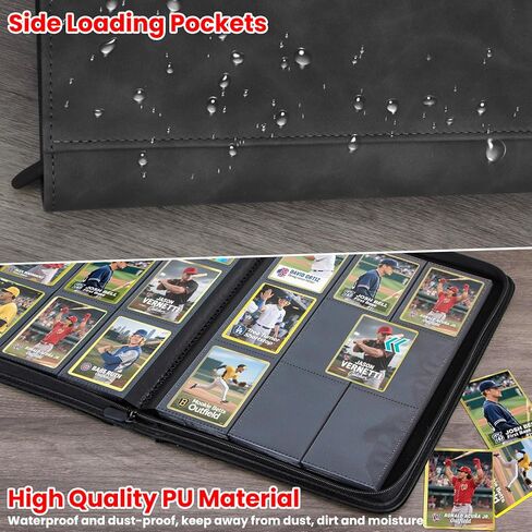 Trading Card Binder, 9 Pocket Card Collection Binder for 540 Cards, Premium Card Book Double Sided Pocket, Collector Album Card Holder Folder for TCG PM MTG OPCG YGO Sports Cards (Grey) in Saudi Arabia