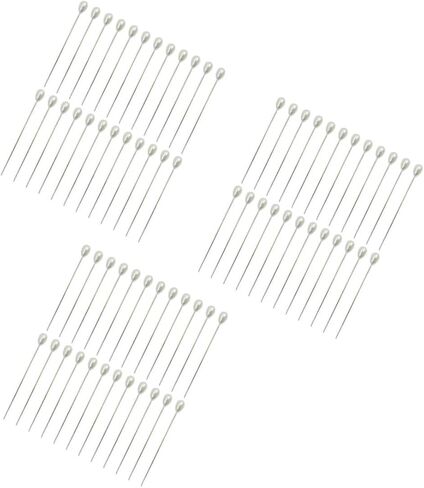 Veemoon 3sets Pearl Floral Bouquet Pins Decorative Round Ball Locating Pins for Wedding Bouquet and Crafting Projects 100pcs*3 in Saudi Arabia