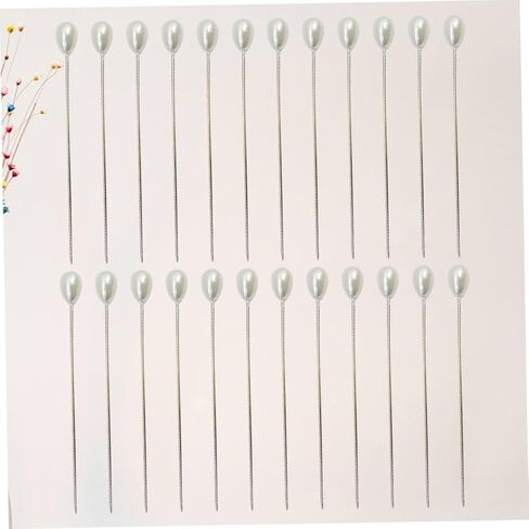 Veemoon 3sets Pearl Floral Bouquet Pins Decorative Round Ball Locating Pins for Wedding Bouquet and Crafting Projects 100pcs*3 in Saudi Arabia