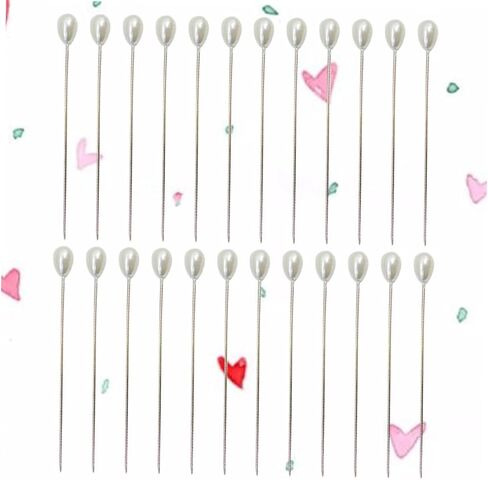 Veemoon 3sets Pearl Floral Bouquet Pins Decorative Round Ball Locating Pins for Wedding Bouquet and Crafting Projects 100pcs*3 in Saudi Arabia