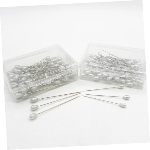 Veemoon 3sets Pearl Floral Bouquet Pins Decorative Round Ball Locating Pins for Wedding Bouquet and Crafting Projects 100pcs*3 in Saudi Arabia