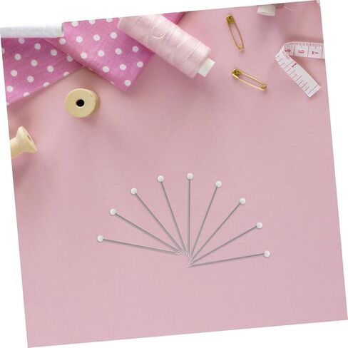 STOBOK 500pcs Straight Sewing Pins with Glass Heads for Dressmaking Quilting and Crafting Projects Versatile Fixing Tool for Accurate Positioning and DIY Creations in Saudi Arabia