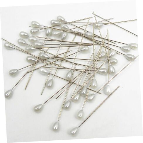 Veemoon 3sets Pearl Floral Bouquet Pins Decorative Round Ball Locating Pins for Wedding Bouquet and Crafting Projects 100pcs*3 in Saudi Arabia