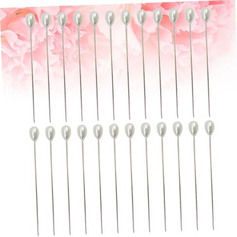 Veemoon 3sets Pearl Floral Bouquet Pins Decorative Round Ball Locating Pins for Wedding Bouquet and Crafting Projects 100pcs*3 in Saudi Arabia