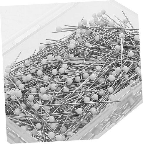 STOBOK 500pcs Quilting Pins with Glass Ball Head Durable Hand Sewing Accessories for Dressmaking Quilting and Fabric Positioning Projects Reliable Performance for DIY Crafts in Saudi Arabia